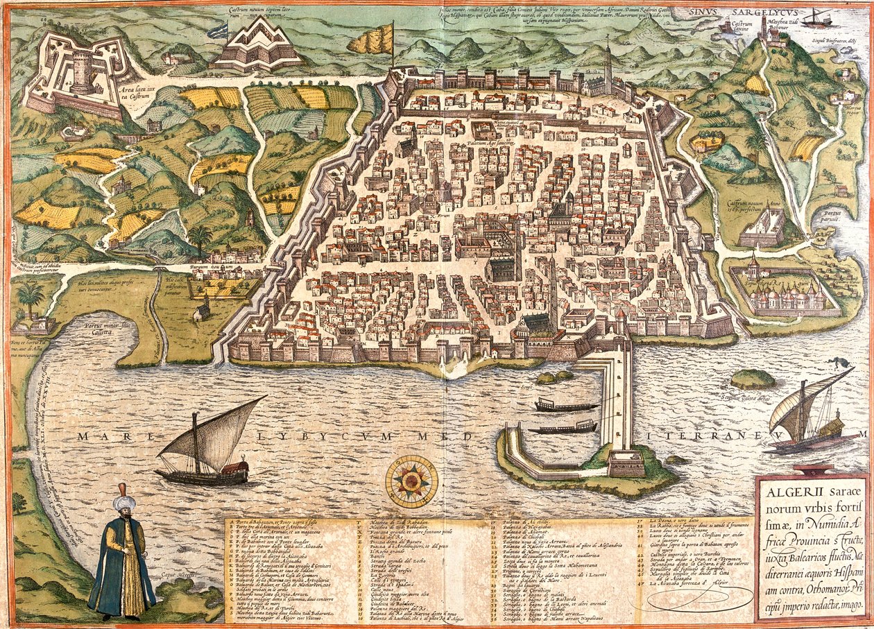 Algier, Algerien von Georg and Hogenberg Franz (1535 90) Braun