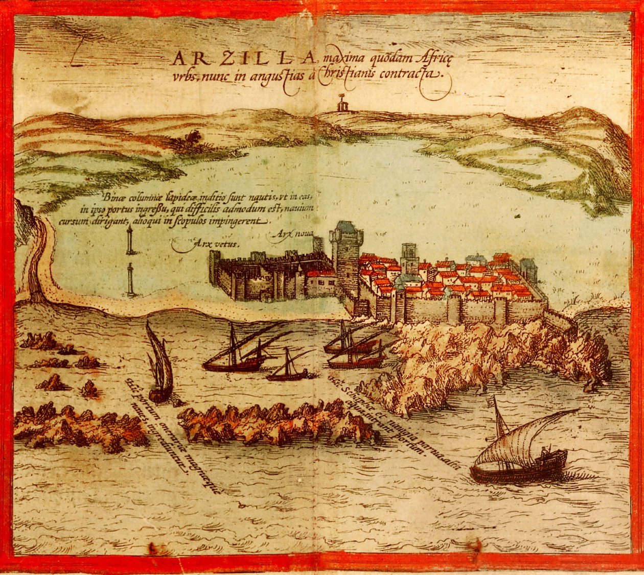Asilah, Marokko von Georg and Hogenberg Franz (1535 90) Braun