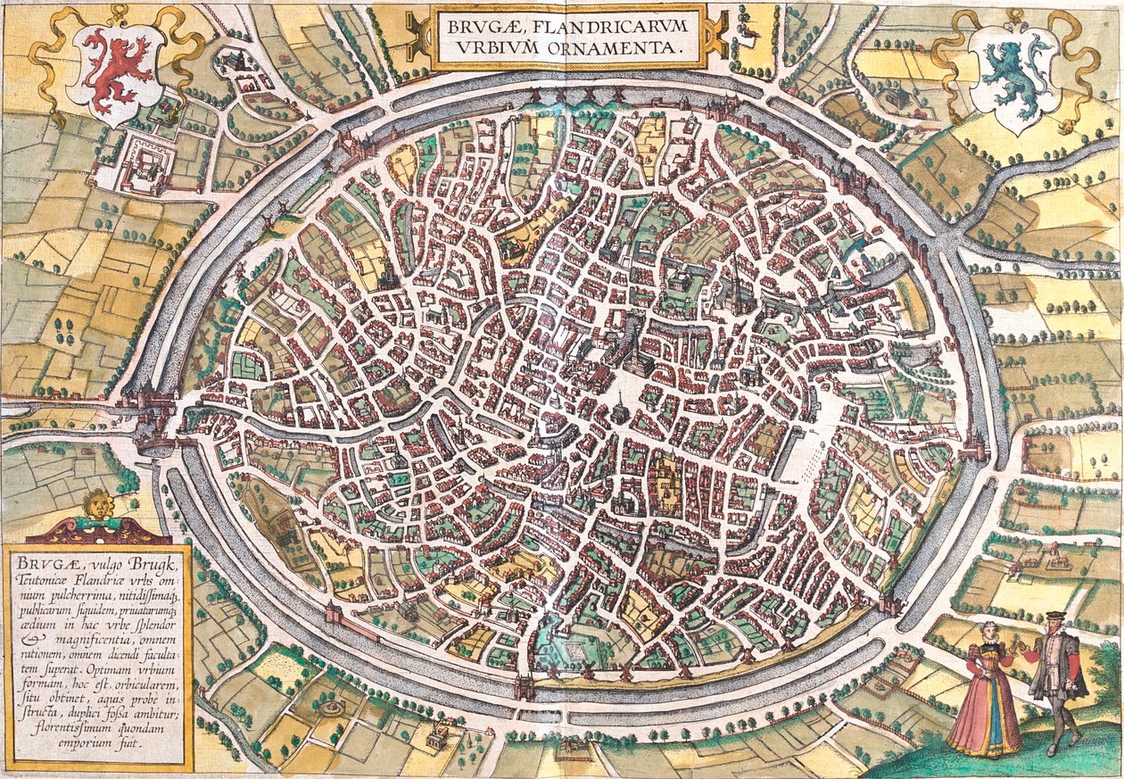 Brügge, Belgien von Georg and Hogenberg Franz (1535 90) Braun
