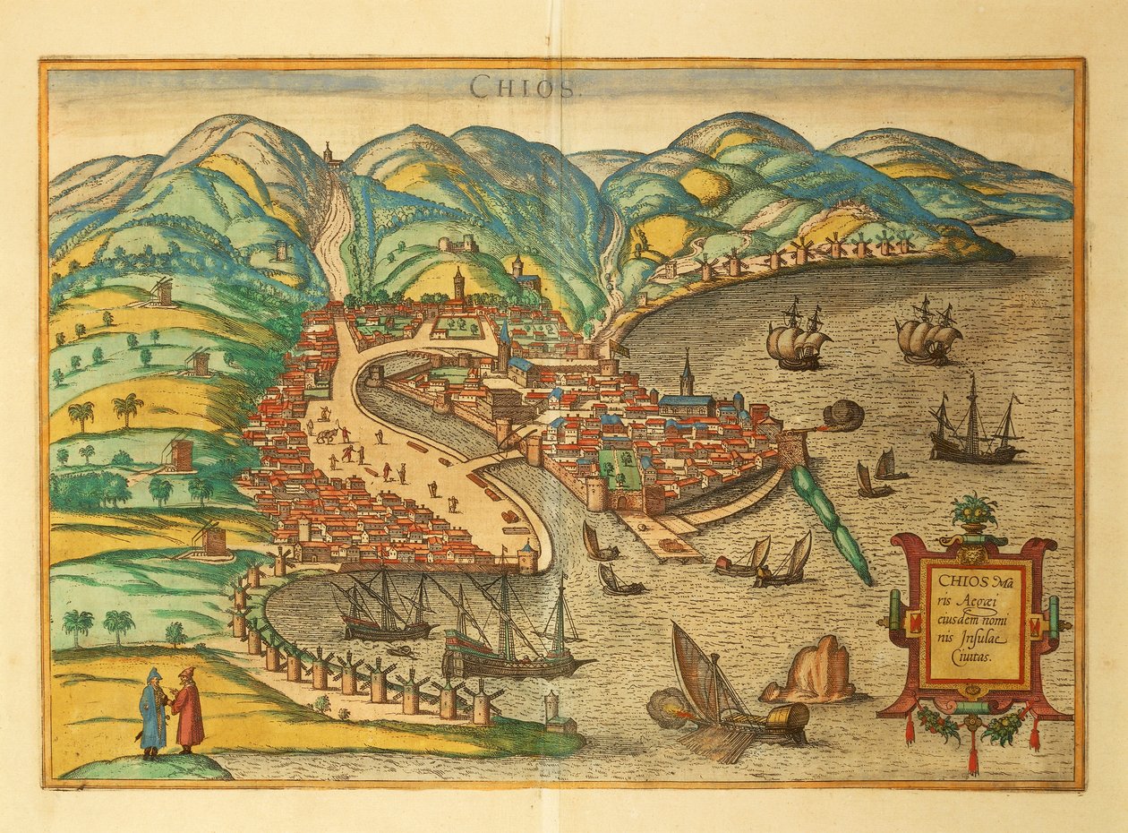Chios aus Civitates Orbis Terrarum von Georg Braun von Georg Braun and Hogenberg Franz