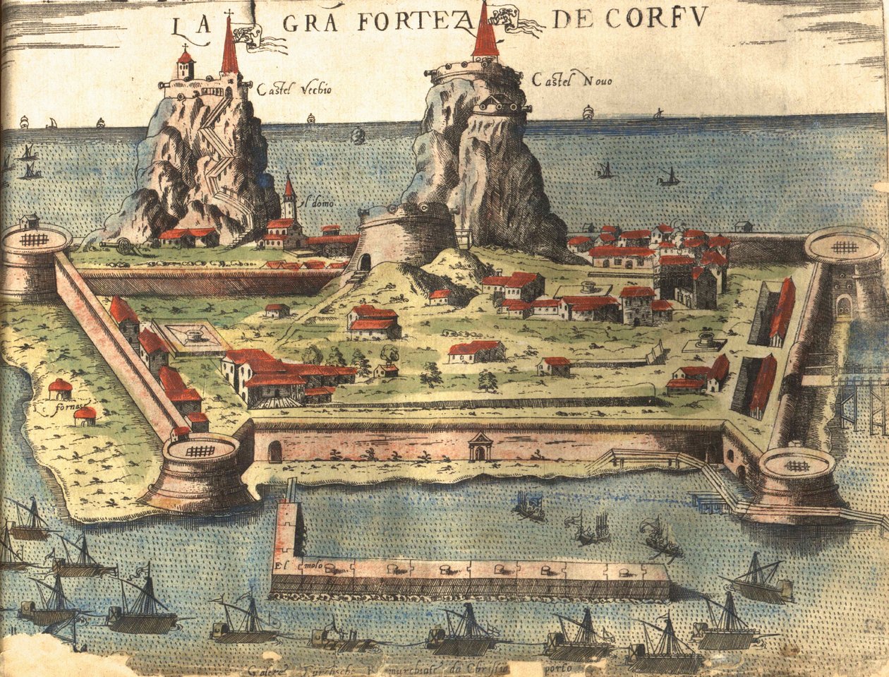 Korfu, Griechenland von Georg and Hogenberg Franz (1535 90) Braun
