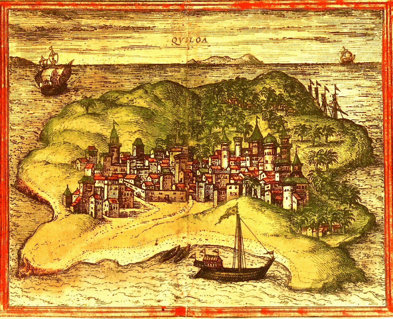 Kilwa, Tansania von Georg and Hogenberg Franz (1535 90) Braun
