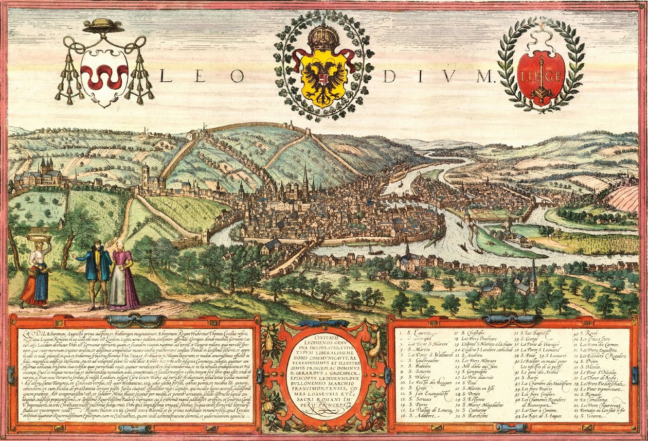 Lüttich, Belgien von Georg and Hogenberg Franz (1535 90) Braun