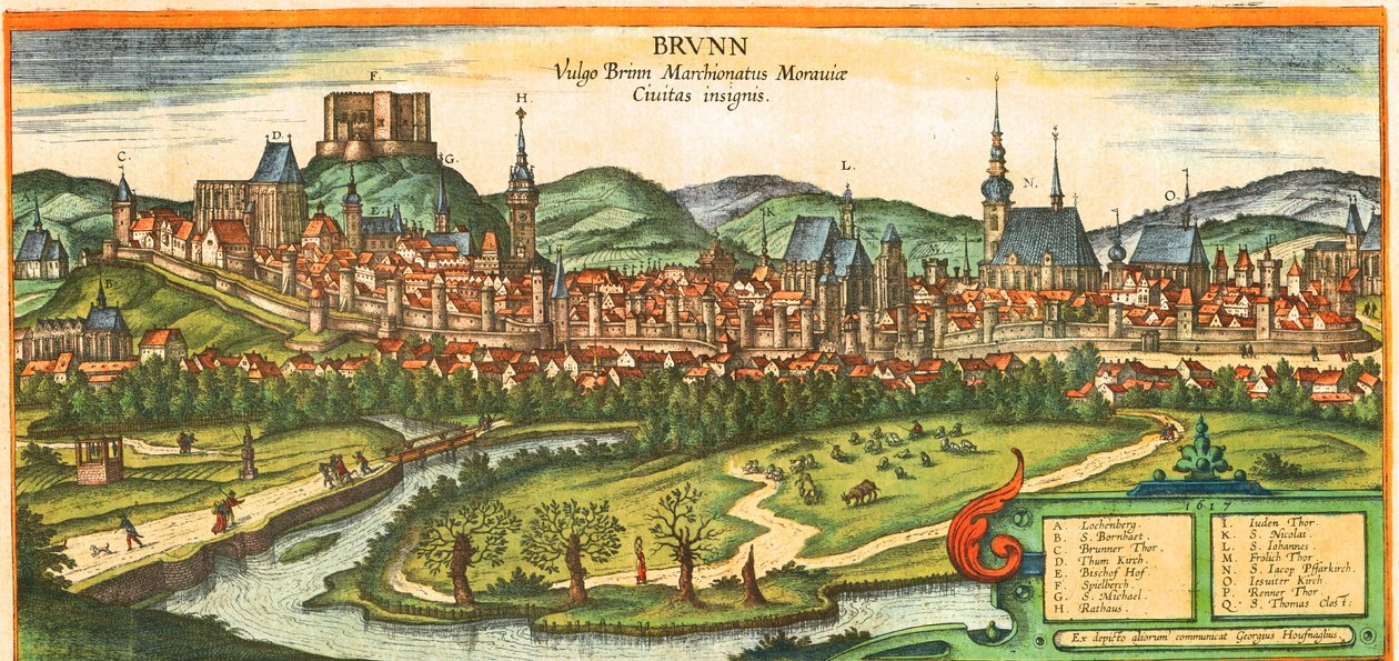 Markgrafschaft Mähren, zweitgrößte Stadt in der Tschechischen Republik von Georg and Hogenberg Franz (1535 90) Braun