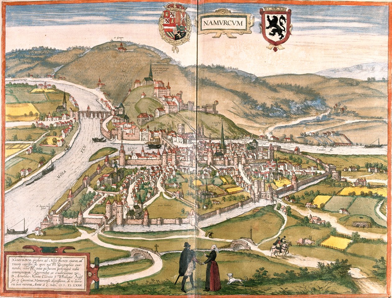 Namur, Belgien von Georg and Hogenberg Franz (1535 90) Braun