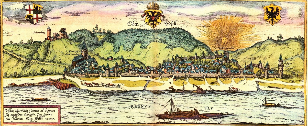 Oberwesel, Deutschland von Georg and Hogenberg Franz (1535 90) Braun