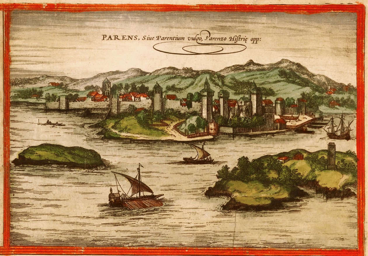 Poreč, Kroatien von Georg and Hogenberg Franz (1535 90) Braun