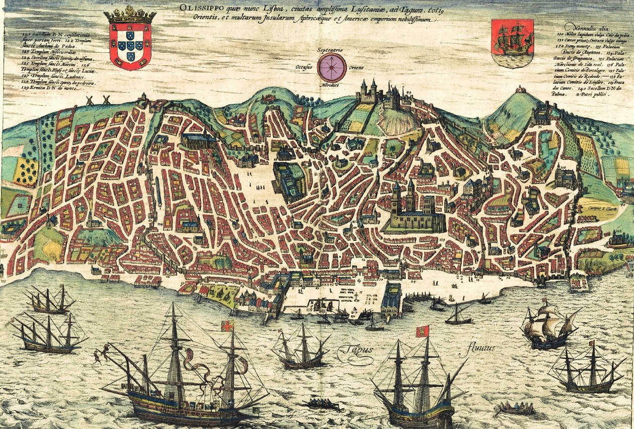 Portugal von Georg and Hogenberg Franz (1535-90) Braun