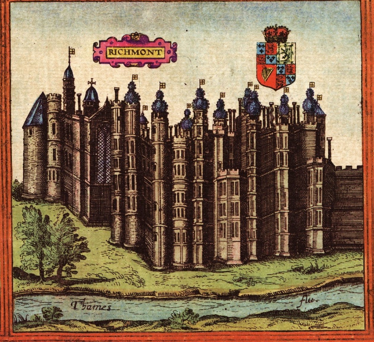 Richmond, England von Georg and Hogenberg Franz (1535 90) Braun