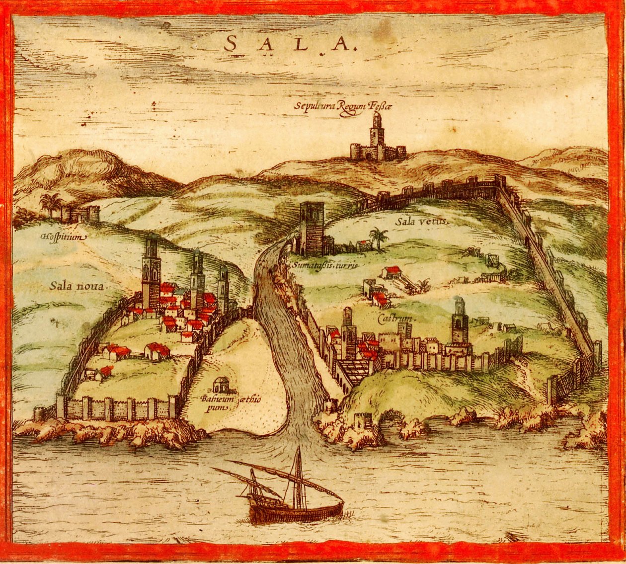 Sale, Marokko von Georg and Hogenberg Franz (1535 90) Braun