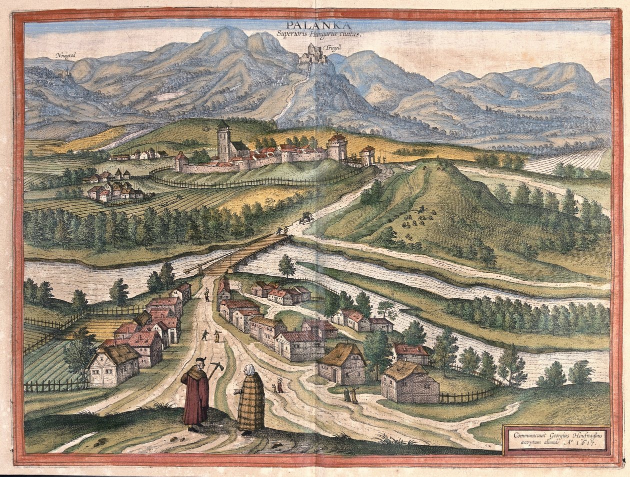 Dregelypalank, Ungarn (Gravur) von Georg Braun and Hogenberg Franz