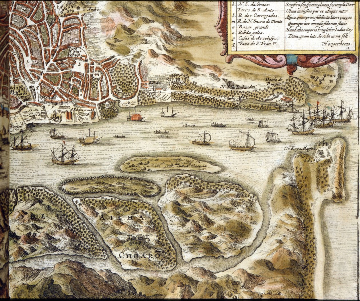 Goa. Nach dem Atlas „Civitates Orbis Terrarum“ von Braun und Hogenberg. von Georg Braun and Hogenberg Franz