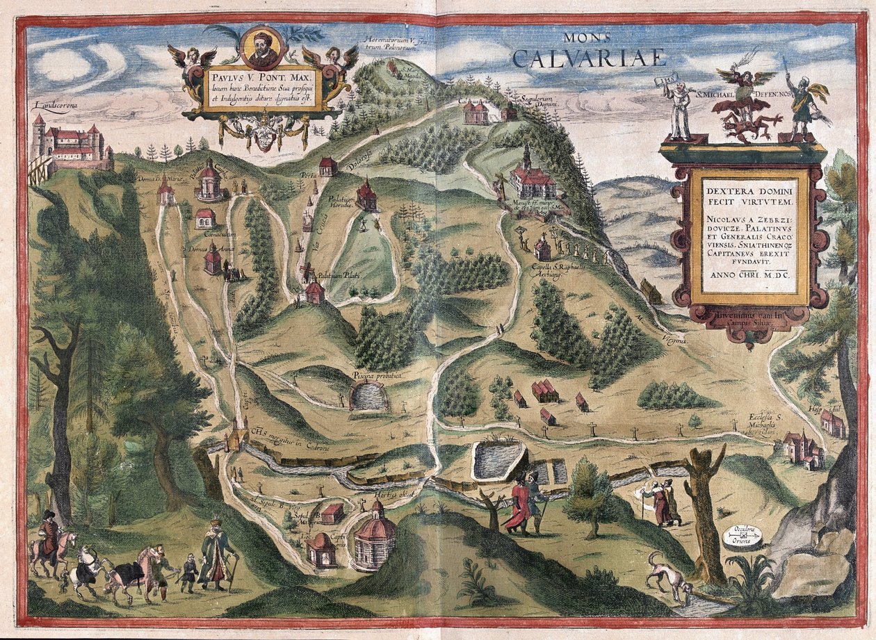 Kalwarya Zebrzydowka (südöstlich von Krakau), Polen (Gravur) von Georg Braun and Hogenberg Franz