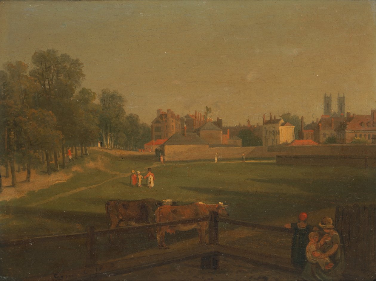 Ein westlicher Blick auf einen Teil von Westminster und Bird Cage Walk vom Mühlenhaus aus von George Arnald