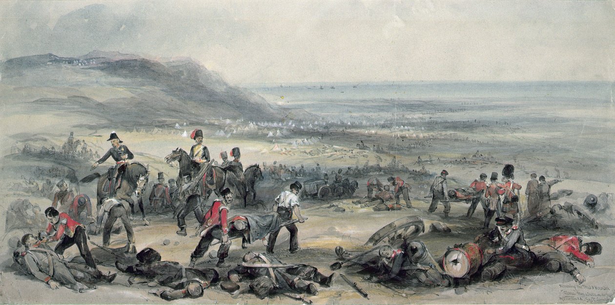 Beseitigung der Toten und Verwundeten nach der Schlacht an der Alma während des Krimkrieges, 20. September 1854 von George Bryant Campion