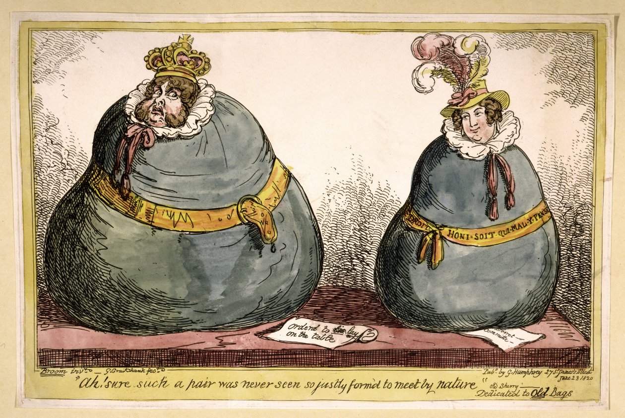 Ah! Sicherlich war ein solches Paar nie zu sehen, so gerecht geformt, um sich zu treffen von George Cruikshank