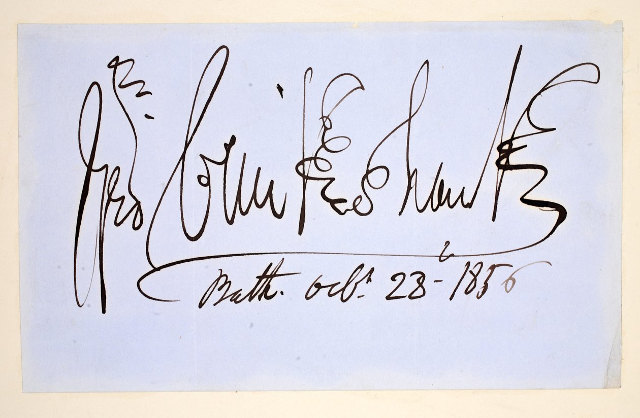 Unterschrift von George Cruikshank, 28. Oktober 1856 von George Cruikshank