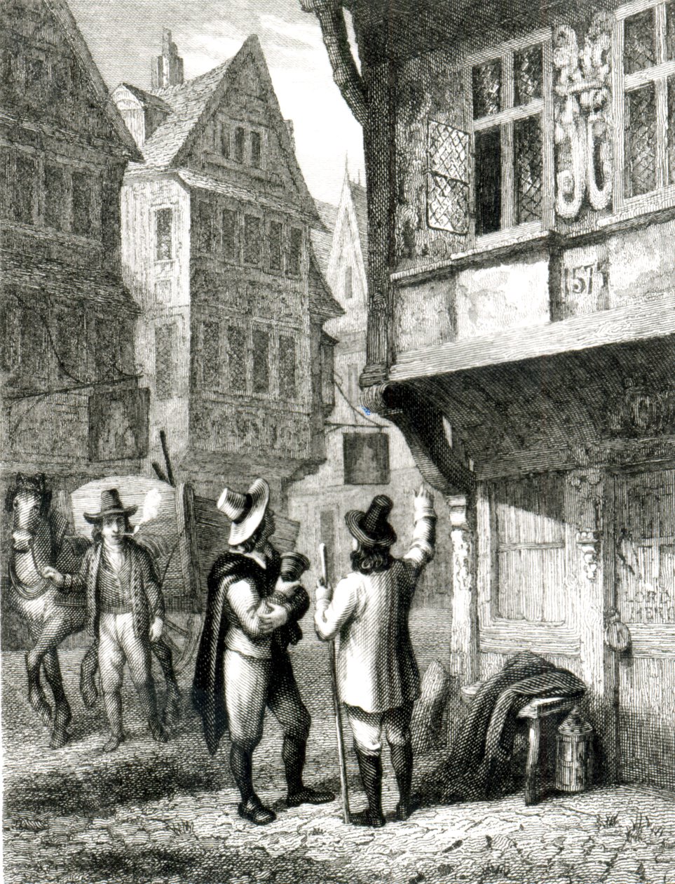 Der Totenwagen, graviert von Davenport, 1. Juli 1835 von George Cruikshank