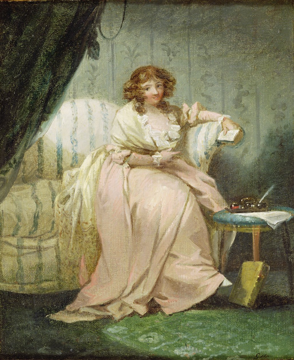 Eine Frau namens Anne, die Frau des Künstlers, ca. 1790-1800 von George Morland