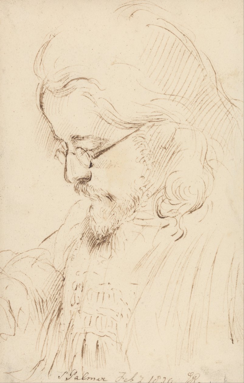 Porträt von Samuel Palmer, Kopf und Schultern von George Richmond