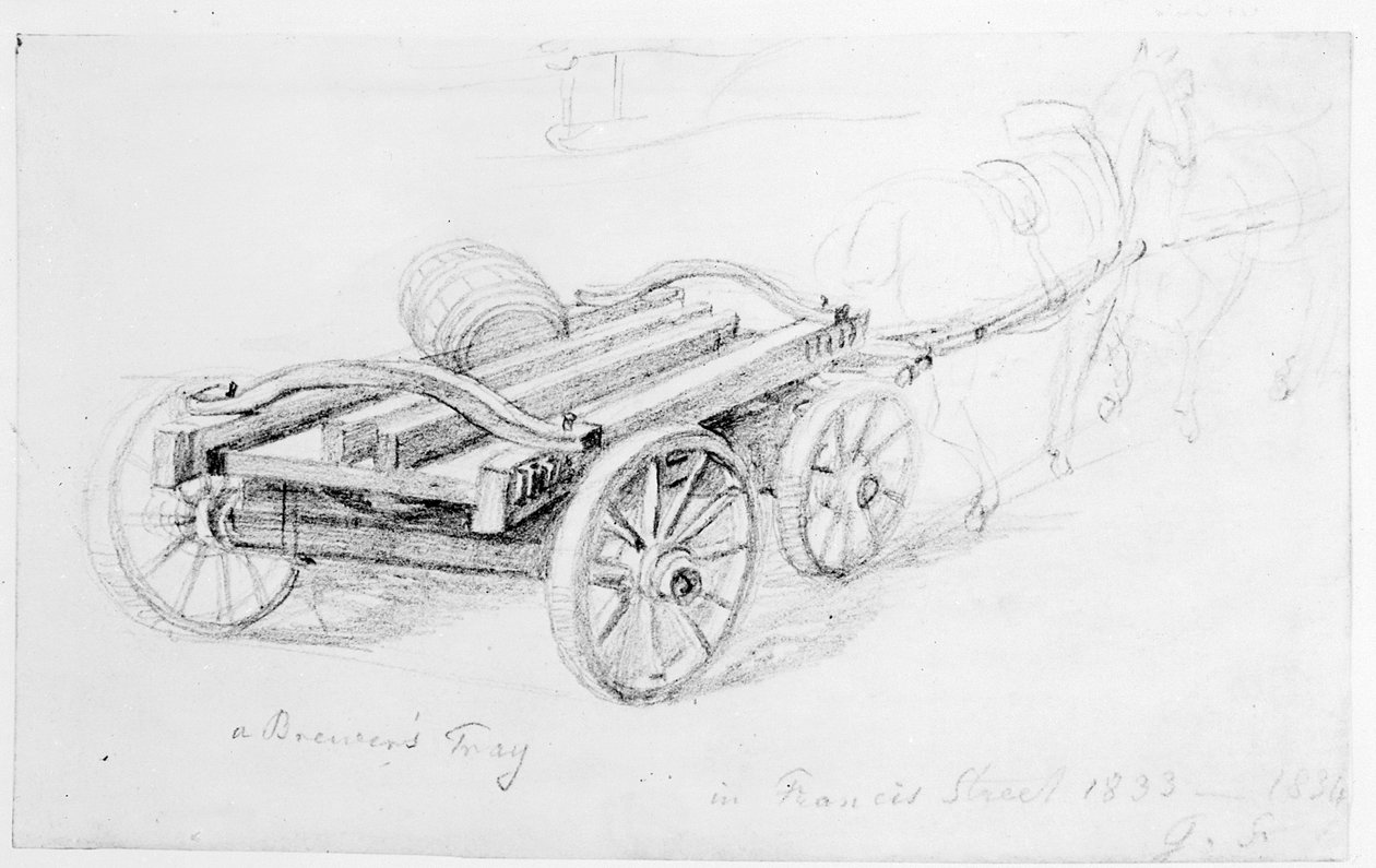 Brauereiwagen in der Francis Street, 1833 von George Snr Scharf