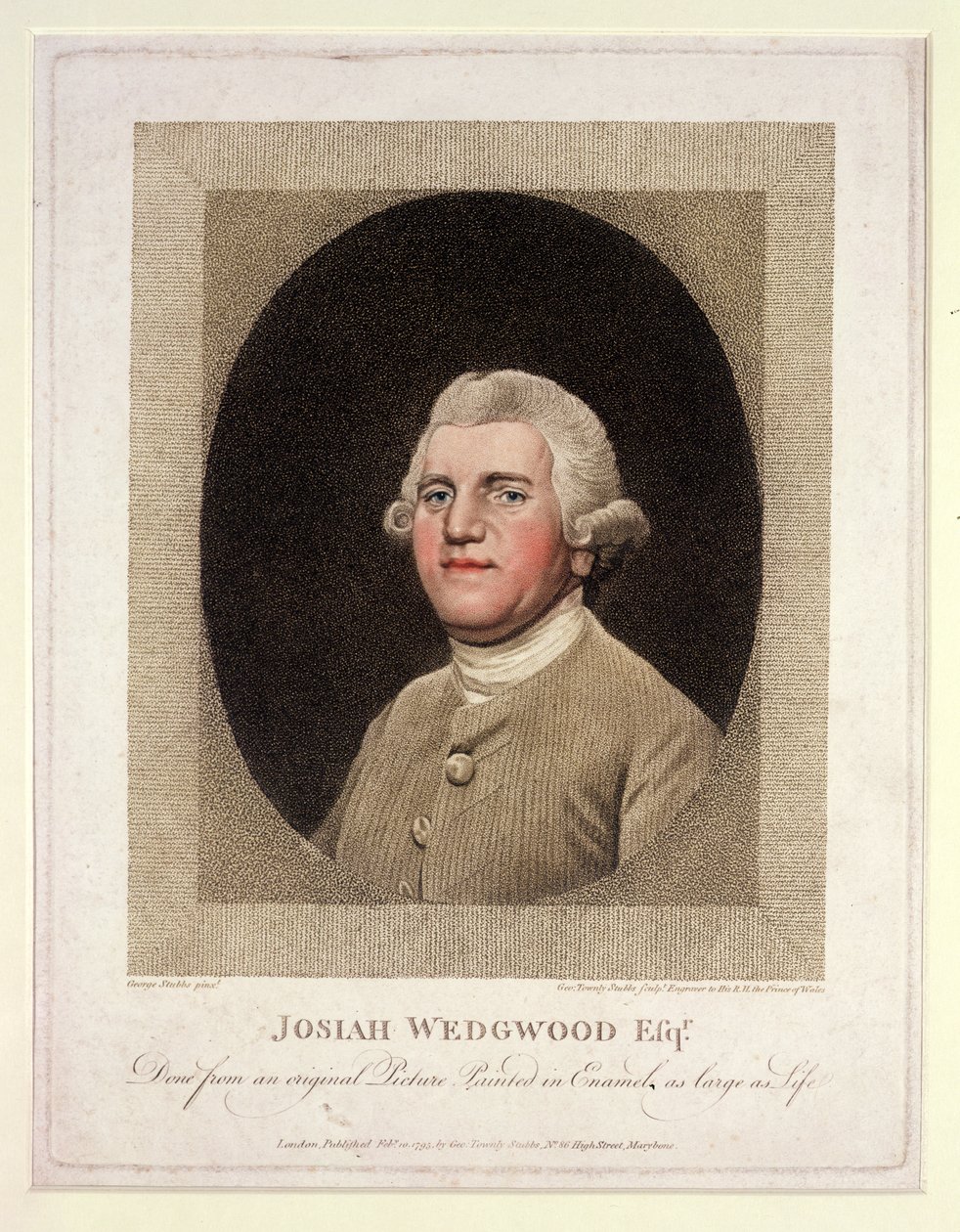 Josiah Wedgwood (1730-95), graviert und veröffentlicht von George Townley Stubbs (1756-1815), 1795 von George Stubbs