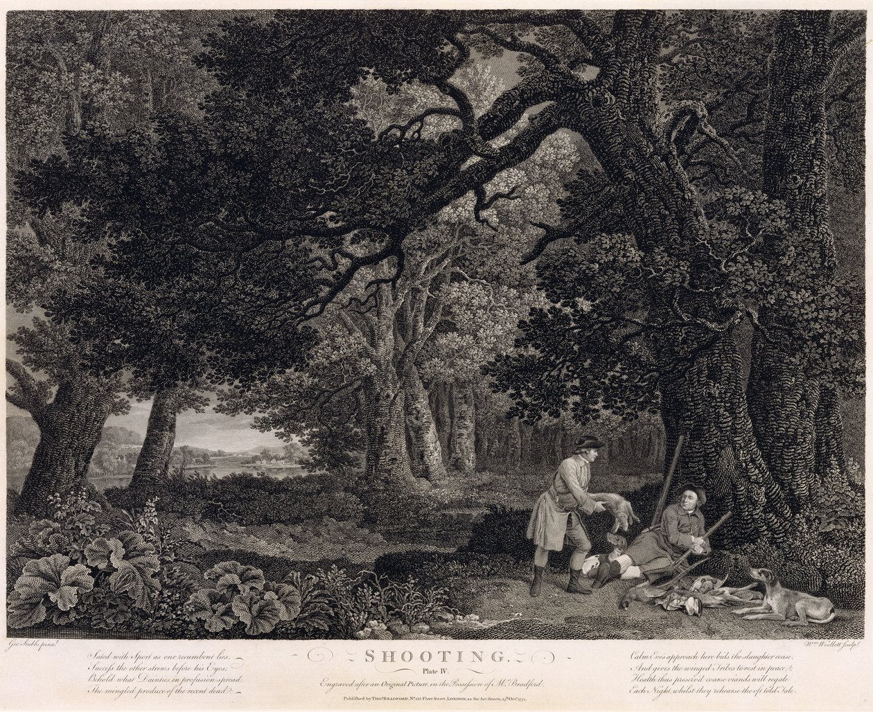 Jagd, Platte 4, graviert von William Woollett (1735-85) 1771 von George Stubbs