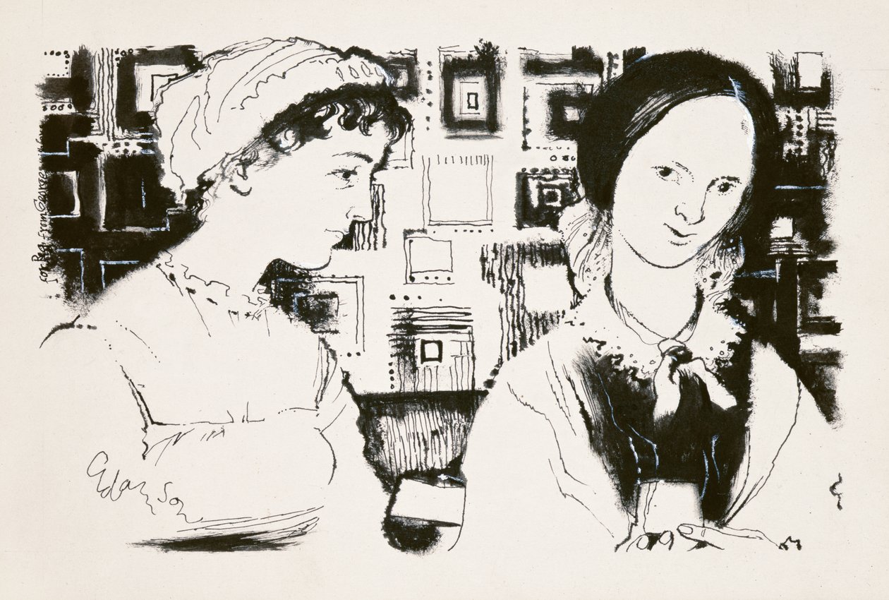 Jane Austen (1775-1817) und Charlotte Bronte (1816-55) - eine imaginäre Begegnung von George Adamson