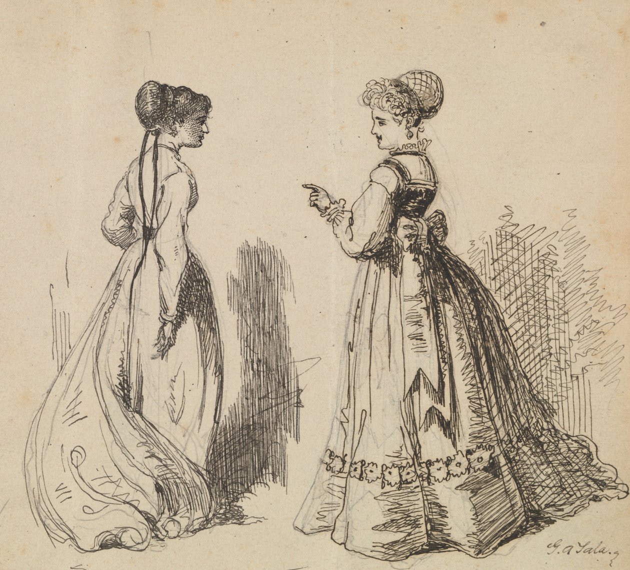 Zwei Frauen von George Augustus Sala