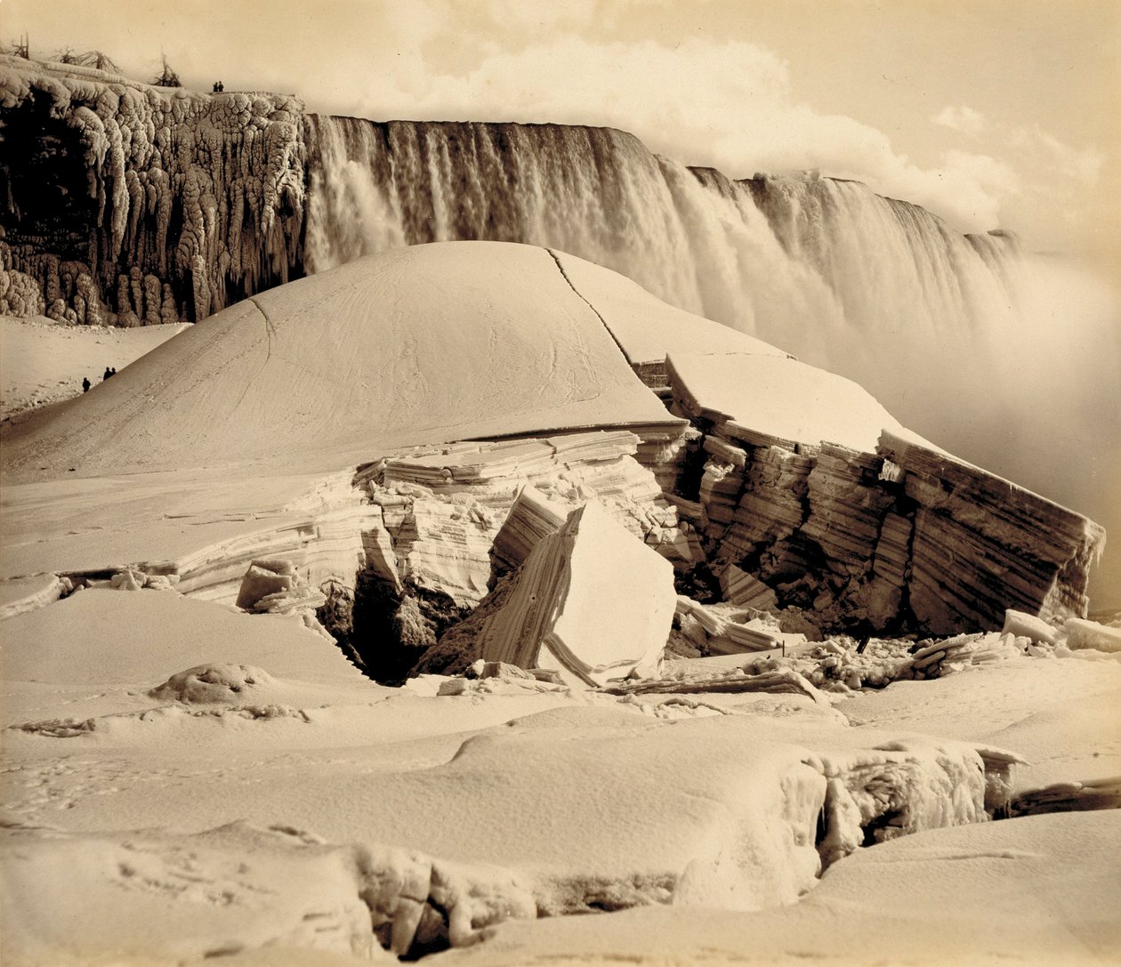 Die Wasserfälle im Winter von George Barker