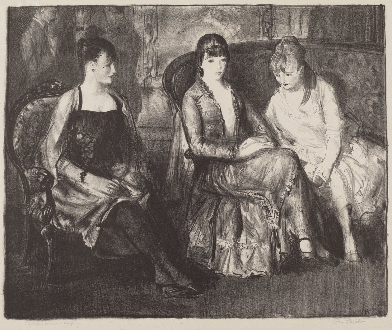 Elsie, Emma und Marjorie, zweiter Stein von George Bellows