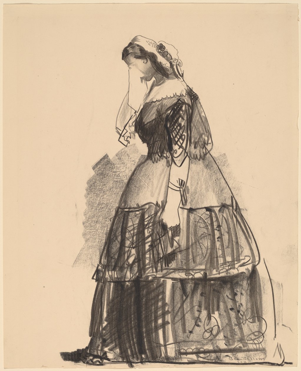 Dame von 1860 - Die Schauspielerin von George Bellows