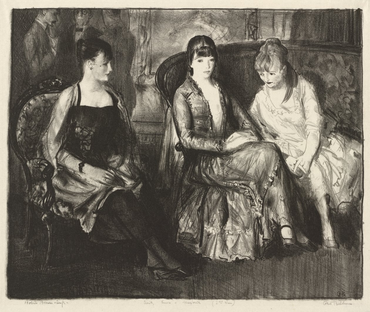 Marjorie, Emma und Elsie, zweiter Stein von George Bellows