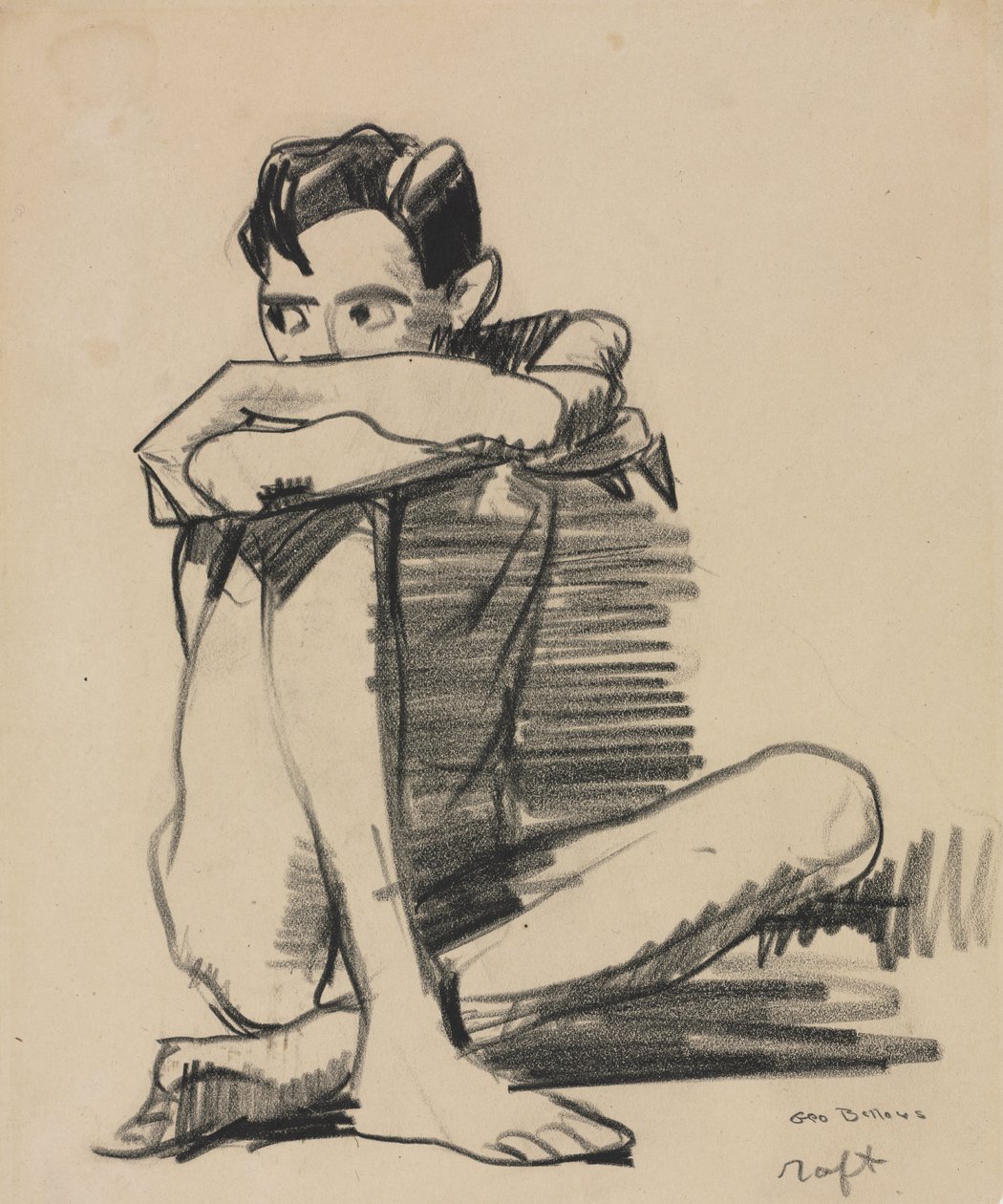 Sitzender Junge von George Bellows