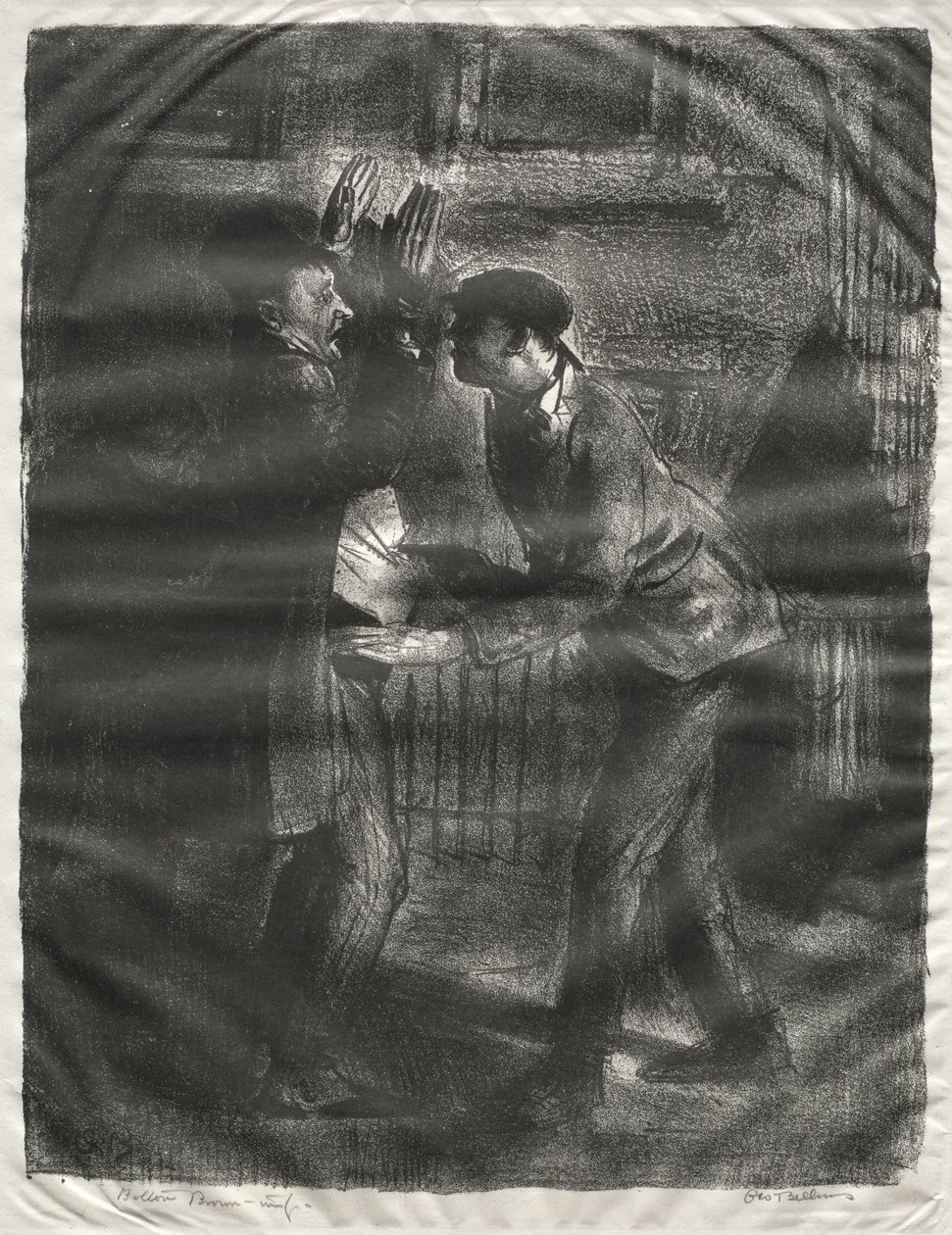 Der Überfall, zweiter Zustand von George Bellows
