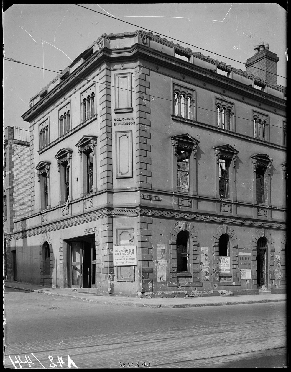 Kolonialgebäude, 7 Horsefair, Ladywood, Birmingham, 1941 von George Bernard Mason