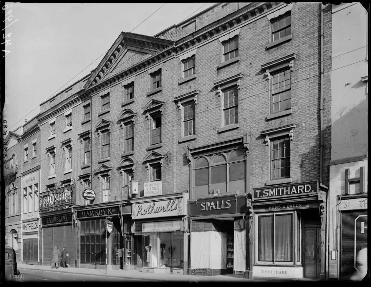 Devonshire House, 36 Corn Market, Derby von George Bernard Mason