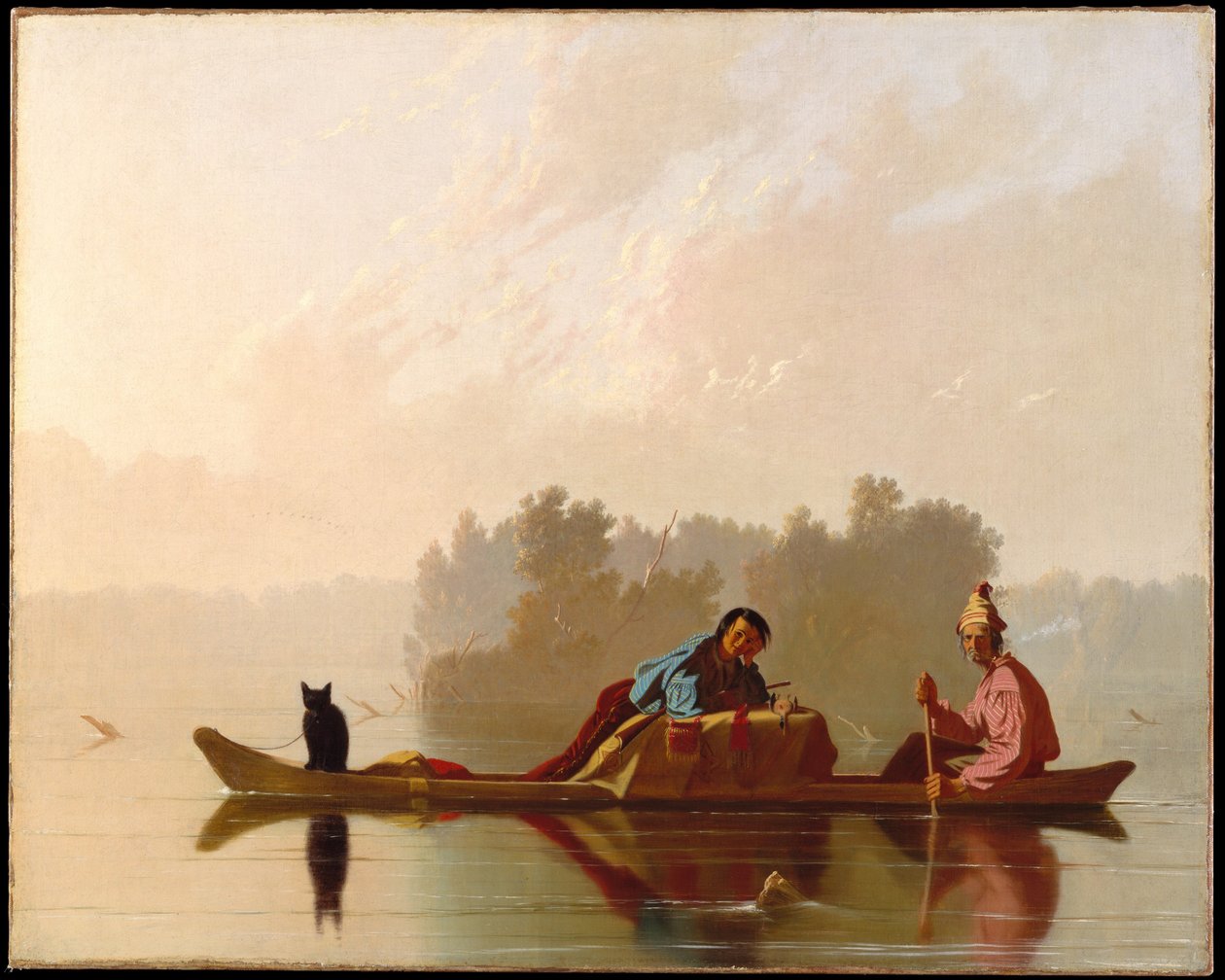 Pelzhändler, die den Missouri hinabfahren von George Caleb Bingham