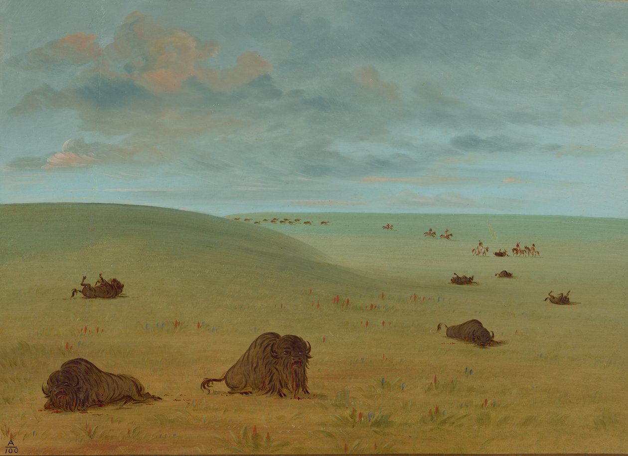 Nach der Büffeljagd - Sioux, 1861-1869 von George Catlin