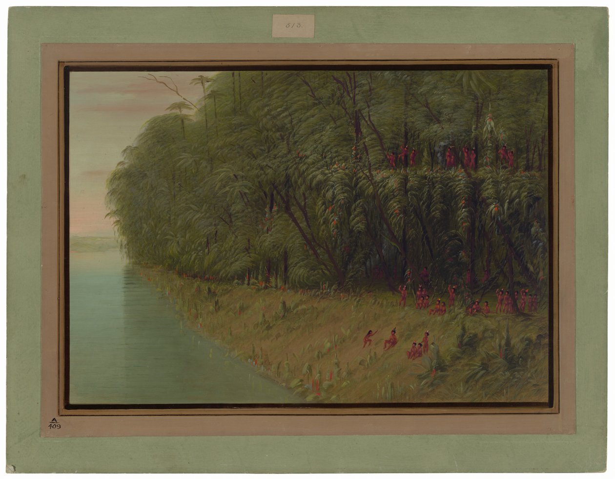 Ein Amazonaswald - Blick an Land von George Catlin