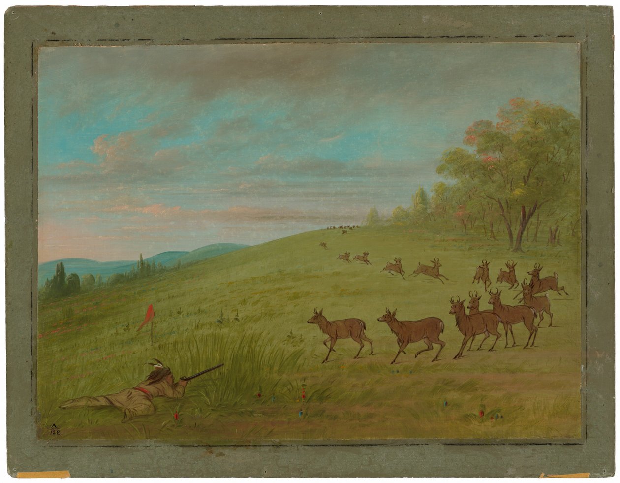Antilopenjagd - Assinneboine von George Catlin