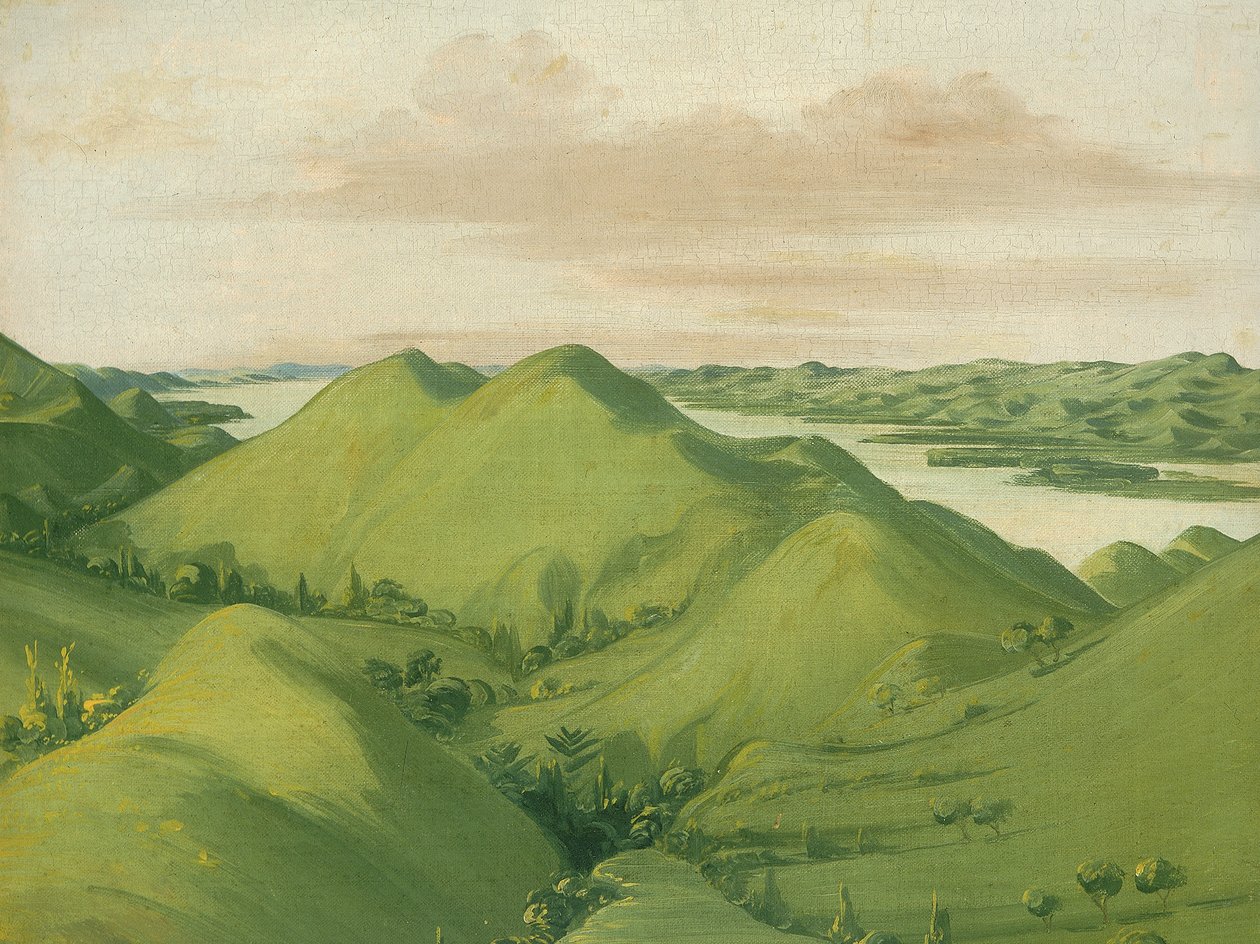 Schöne grasige Klippen, 110 Meilen über St. Louis von George Catlin