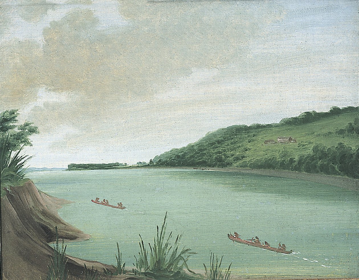 Belle Vue, Indianeragentur von Major Dougherty, 870 Meilen oberhalb von St. Louis von George Catlin