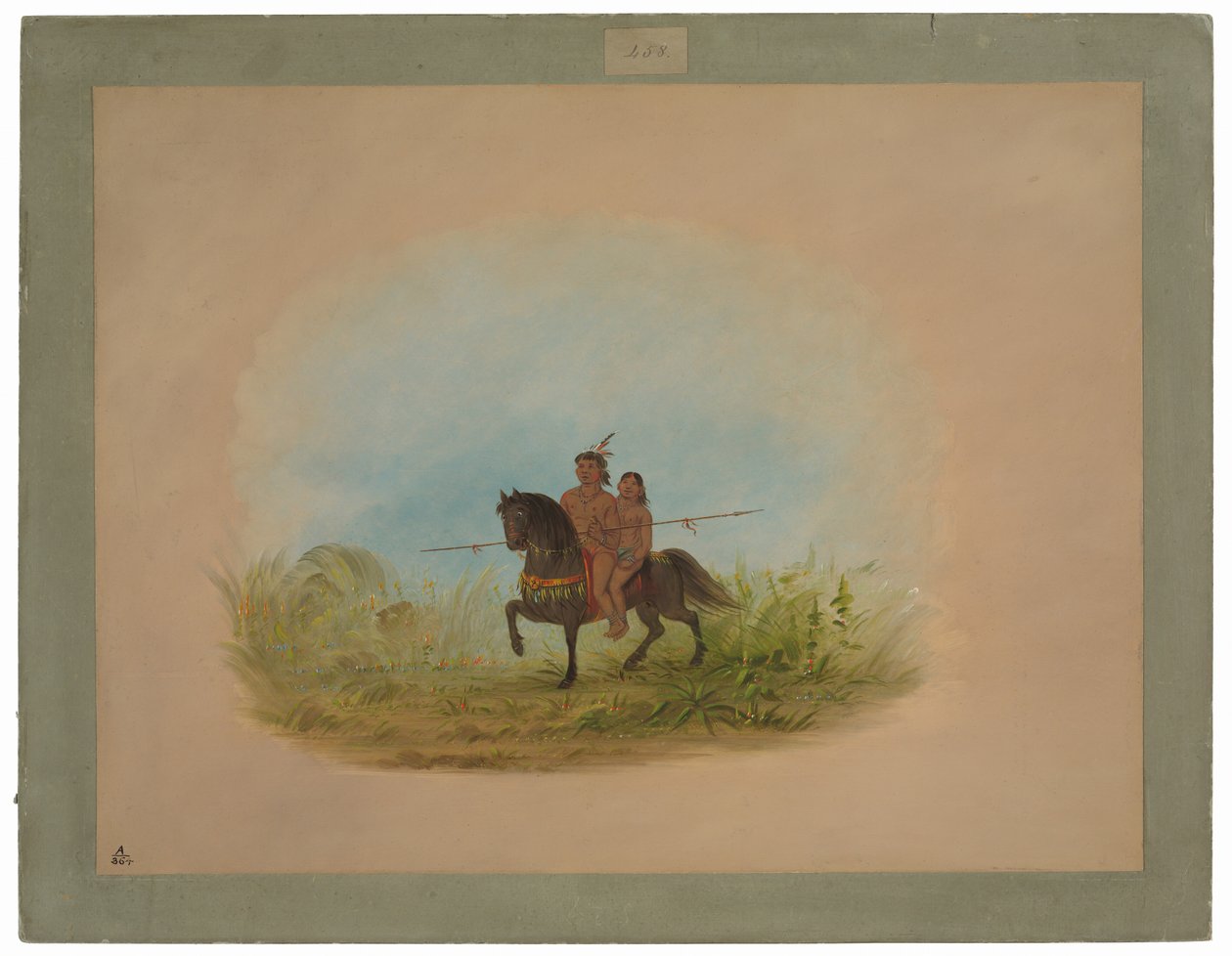 Braut und Bräutigam zu Pferd - Connibo von George Catlin