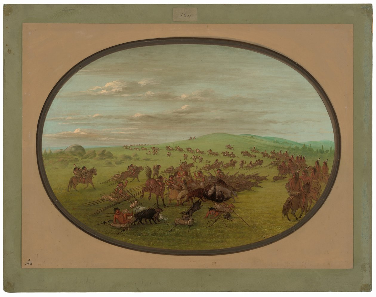 Camanchees in Bewegung von George Catlin