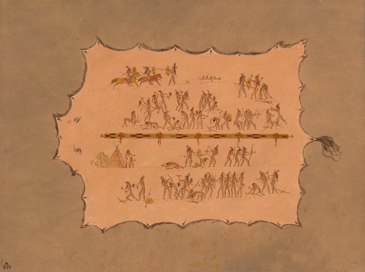 Faksimile eines Sioux-Mantels, 1861-1869 von George Catlin