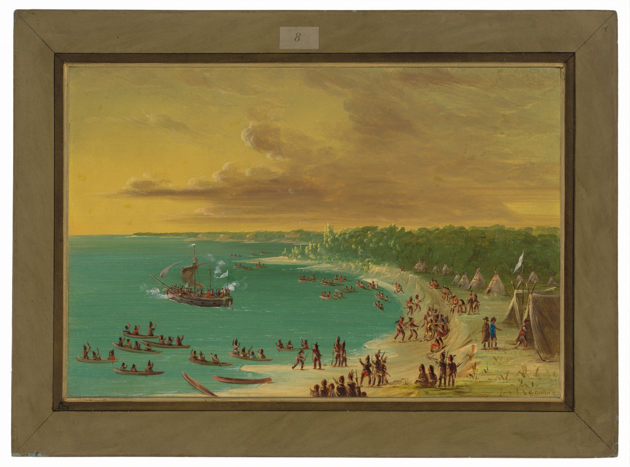 Erste Fahrt der Griffin auf dem Eriesee. 7. August 1679 von George Catlin
