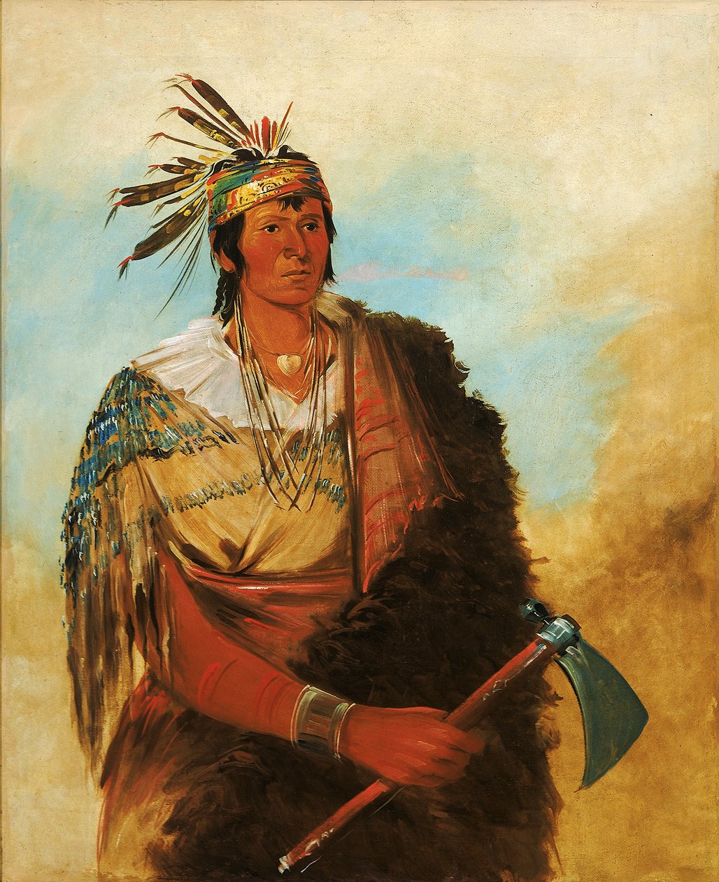 Go-to-ków-páh-ah, Steht allein, ein ausgezeichneter Tapferer von George Catlin