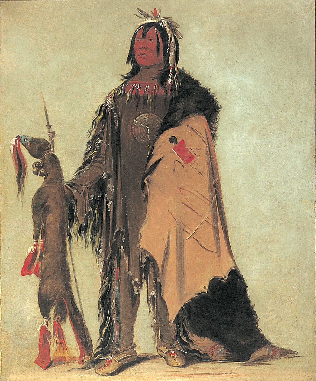 In-ne-ó-cose, Büffelkind, ein Krieger, 1832 von George Catlin