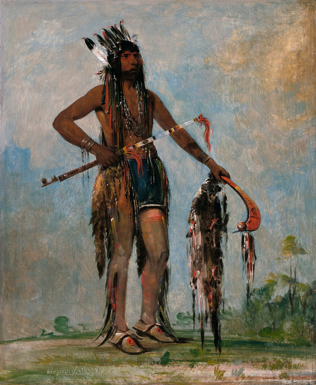 Ka-bés-hunk, Der überall reist, ein Krieger von George Catlin